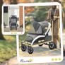 Foldable Pet Stroller for Large Dogs with 4 Big Wheels, Shock-Absorbing Frame, Safety Leashes, Brakes, Dark Grey Image 2