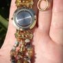 Vintage women's quartz watch "Visage" with natural stones. Image 4