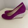 Clarks Wedge Suede Shoes Size 38 Image 2