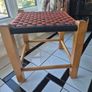 Vintage MidCentury  woven foot Stool Image 4
