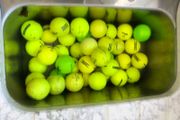 Yellow golf balls