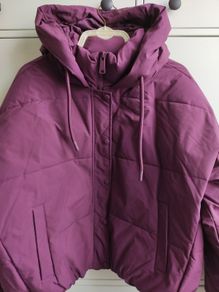 Primark Plum Purple Hooded Puffer Jacket Coat Size L