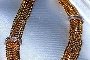 9ct Gold Gemset Woven Bracelet 4.60g 375 Hallmark