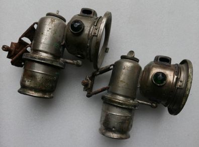 Pair Of Antique Carbide Lamps