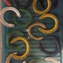 Unique Painted Used Horse Shoes Image 2