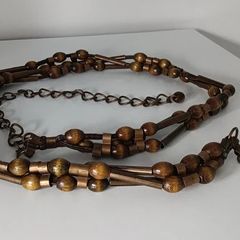 Brown Khaki Chain Belt