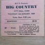 Big Country Live At City Hall Cork,  Ireland 5th January 1989. Image 2