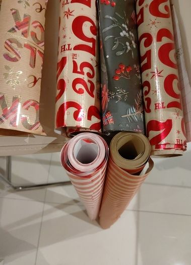 Christmas wrapping rolls