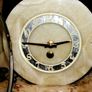 Marvelous Art  Deco Travertine Marble,agate and bronze clock Image 5