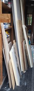 Wood and insulated plasterboard