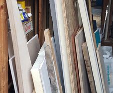 Wood and insulated plasterboard