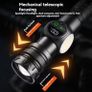 Outdoor Multifunctional Portable Rechargeable Flashlight with Premium Case, Featuring High-intensity Strobe, Telescopic Zoom, Magnetic Attachment, Extended Runtime, COB Work Light, Multi-purpose Side Light. Suitable for Home, Camping Image 7