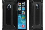 Black Luxury Back Cover Case for iPhone 6S PLUS, 6 PLUS Hybrid Armor ShockProof