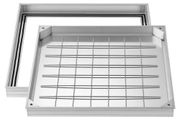 Manhole Cover with Frame, 600 x 600mm Invisible Recessed Septic Tank Access Covers, Aluminum Alloy Embedded Drain Channel Inspection Cover