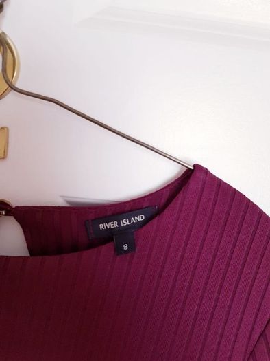 River Island Burgundy Dress - Size 8
