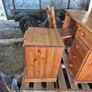 Pine Desk, Chair, Bedside Locker Image 3
