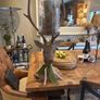 Huge stag solid with glass top for decor or candle Image 10