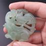 Vintage Carved Jade Elephant & Bird Shaped Decorated Stone Handcrafted Oriental Art Collectible Image 8