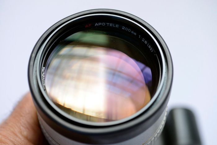 Sony\Minolta A mount lens. The APO 200mm F2.8