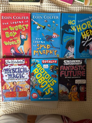 Eoin Colfer (2) / The knowledge (2) Horrid Henry (2)& Riotous Robots.