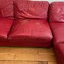 FREE Red leather corner sofa Image 2