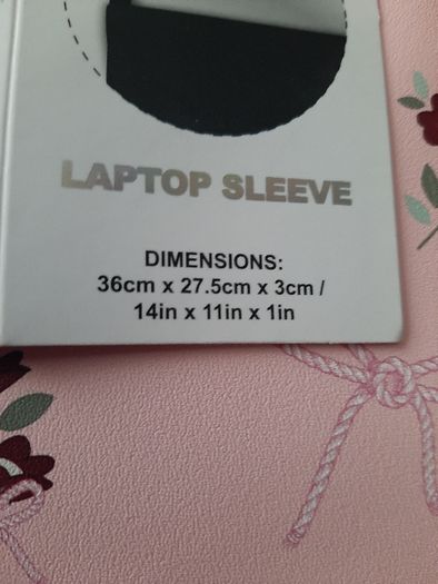 New lap top bag/sleeve pink tag attached