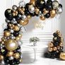 NEW SALE | Balloon Arch Kit, 138 Pcs Black Gold Silver Balloon Arch with Sizes of 18 Inch,12 Inch, 10 Inch, 5 Inch for Balloon Garland as Birthday Decorations, Wedding Decorations, Baby Shower Decorations Image 5