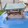 Lovely rustic wooden hanging bird feeder, with open sides Image 2