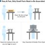 _Standing Desk Height Adjustable Sit / Stand Desk Converter with Deep Keyboard Tray Sit-to-Stand Desk for Laptop Image 4