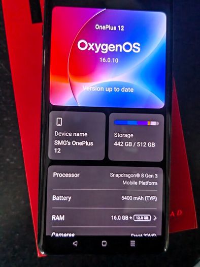 One Plus 12 - 512gb, Ram - 16gb, Dual Sim!