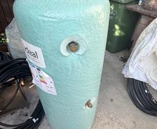 Stainless steel Hot water vented cylinder.