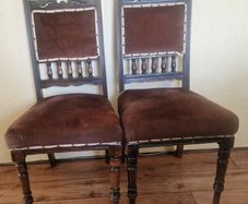 Pair of Vintage Wooden Dining Chairs