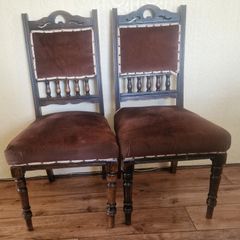 Pair of Vintage Wooden Dining Chairs