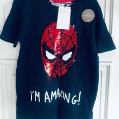 Boys Spider-Man Sequin T-Shirt