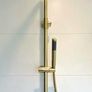 Shower Brushed Brass luxury thermostatic exposed shower set Image 4
