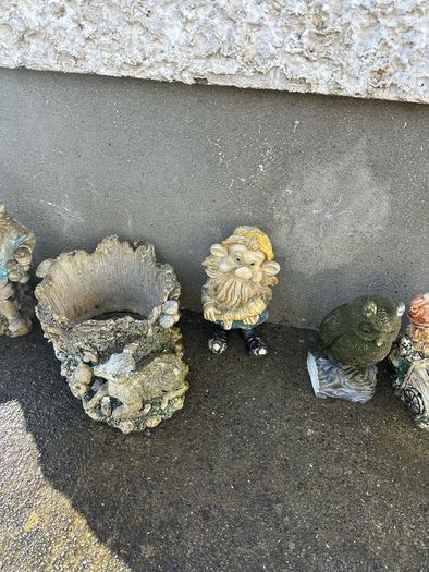 Fairy garden stone gnomes statues figures
