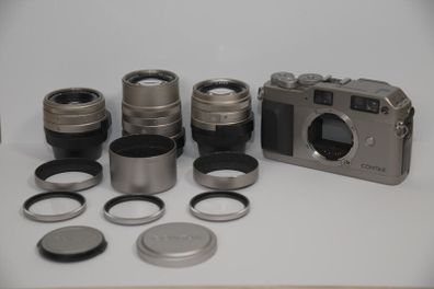 Contax G1 35mm Film camera 28mm 45mm 90mm