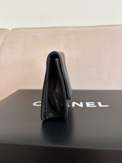 chanel Vintage WOC clutch Black Caviar Gold Hardware