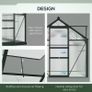 Polycarbonate 6 Ft W x 8.5 Ft Greenhouse Image 8
