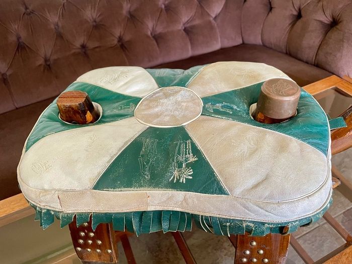 MCM Uber Kitsch Retro North African Footstool Childs Chair 1960s