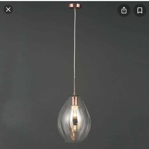 Ariana 1 Light Glass Pendant