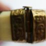 Vintage 80s Bone & Brass Bangle: Chunky Boho Bracelet Image 4
