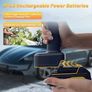 Cordless Pressure Washer, 18 bar Portable High Pressure Electric Washer with 2 Batteries, 6 in 1 Nozzle Cordless Battery High Pressure Washer, Sprays 6-10m Away, for Car/Floor/Patio Cleaning Yellow Image 5