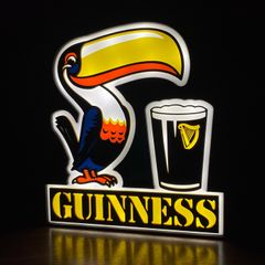 Guinness Retro Style Toucan Lightbox