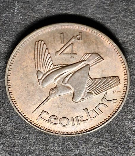 Beautiful Ireland 1946 Farthing 1/4 d coin