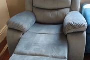 Single Chair Fabric Recliner Sofa - Grey