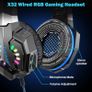 Gaming Headset with Mic, Headset for PS4/PS5/Xbox/Switch/Laptop, Over-Ear PC Gaming Headphones, Noise Cancelling & Volume Control Image 4