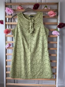 dress broderie anglaise size 12 vintage inspired dress