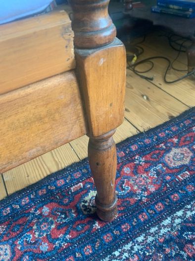 Mid Century two-seater wooden sofa