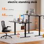 Height-Adjustable Electric Desk, 140x80 cm Sit-Stand Office Desk, Computer Desk Image 9